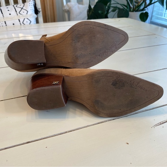 Sam Edelman Jane Leather Suede Western Booties Women’s Size 4 Rodeo Cowgirl - Picture 10 of 13